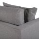 VENTURE DESIGN Sofia 3-seters sofa - gr polyester og sort stl