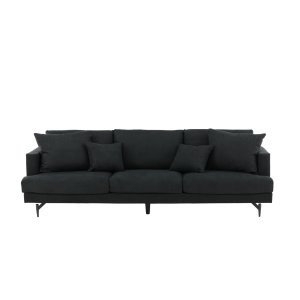 VENTURE DESIGN Sofia 3 pers. sofa - sort polyester og sort stl