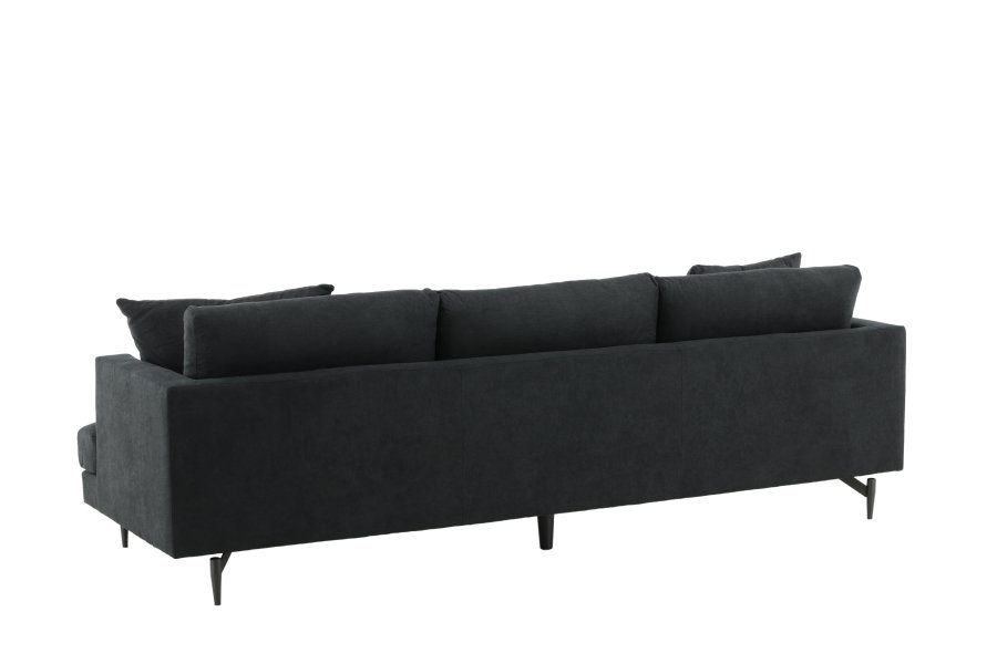 VENTURE DESIGN Sofia 3-seters sofa - sort polyester og sort stl
