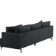 VENTURE DESIGN Sofia 3-seters sofa - sort polyester og sort stl