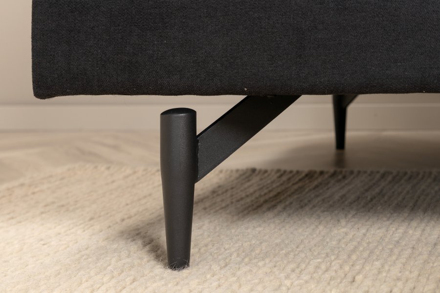 VENTURE DESIGN Sofia 3-seters sofa - sort polyester og sort stl