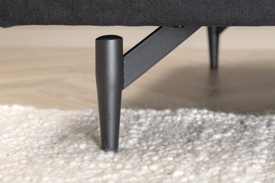 VENTURE DESIGN Sofia 3-seters sofa - sort polyester og sort stl