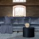 VENTURE DESIGN Sofia 3-seters sofa - mrkegr flyel og sort stl