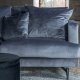 VENTURE DESIGN Sofia 3-seters sofa - mrkegr flyel og sort stl