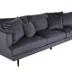 VENTURE DESIGN Sofia 3-seters sofa - mrkegr flyel og sort stl