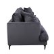 VENTURE DESIGN Sofia 3-seters sofa - mrkegr flyel og sort stl