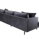 VENTURE DESIGN Sofia 3-seters sofa - mrkegr flyel og sort stl