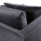 VENTURE DESIGN Sofia 3-seters sofa - mrkegr flyel og sort stl