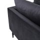 VENTURE DESIGN Sofia 3-seters sofa - mrkegr flyel og sort stl