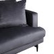 VENTURE DESIGN Sofia 3-seters sofa - mrkegr flyel og sort stl