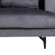 VENTURE DESIGN Sofia 3-seters sofa - mrkegr flyel og sort stl