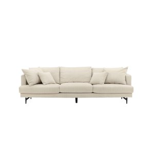 VENTURE DESIGN Sofia 3 pers. sofa - beige fljl og sort stl