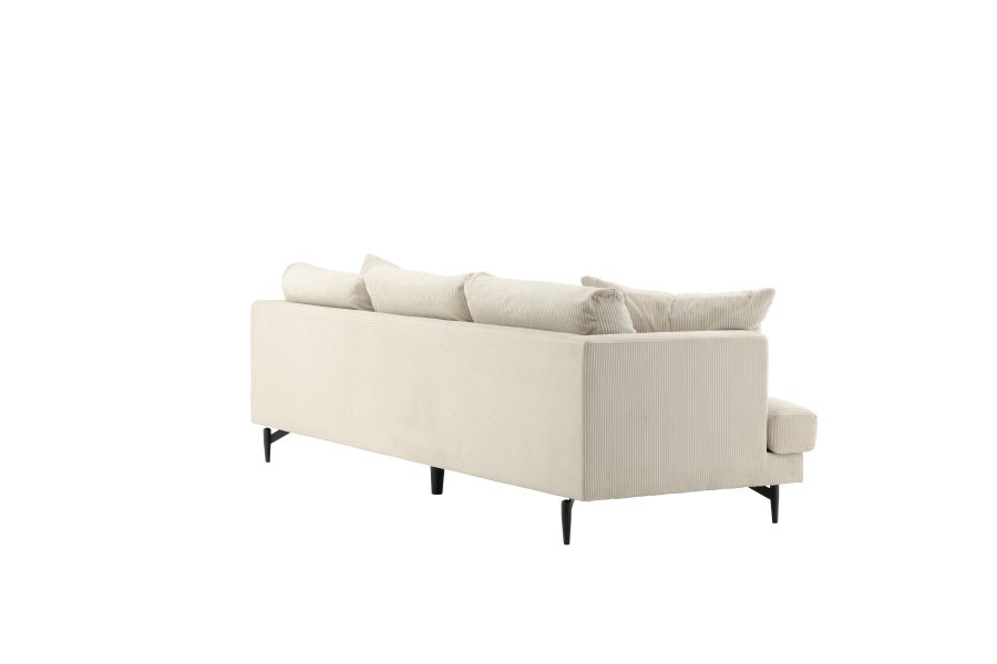 VENTURE DESIGN Sofia 3 pers. sofa - beige fljl og sort stl