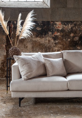 VENTURE DESIGN Sofia 3 pers. sofa - beige fljl og sort stl