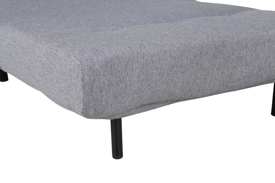 VENTURE DESIGN Vicky sovesofa, enkelt - gr polyester og svart stl (190x73)
