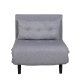 VENTURE DESIGN Vicky sovesofa, enkelt - gr polyester og svart stl (190x73)
