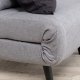 VENTURE DESIGN Vicky sovesofa, enkelt - gr polyester og svart stl (190x73)