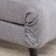 VENTURE DESIGN Vicky sovesofa, enkelt - gr polyester og svart stl (190x73)