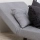 VENTURE DESIGN Vicky sovesofa, enkelt - gr polyester og svart stl (190x73)