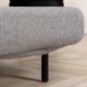 VENTURE DESIGN Vicky sovesofa, enkelt - gr polyester og svart stl (190x73)