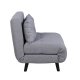 VENTURE DESIGN Vicky sovesofa, enkelt - gr polyester og svart stl (190x73)