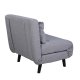 VENTURE DESIGN Vicky sovesofa, enkelt - gr polyester og svart stl (190x73)