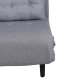 VENTURE DESIGN Vicky sovesofa, enkelt - gr polyester og svart stl (190x73)