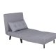 VENTURE DESIGN Vicky sovesofa, enkelt - gr polyester og svart stl (190x73)