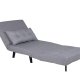VENTURE DESIGN Vicky sovesofa, enkelt - gr polyester og svart stl (190x73)