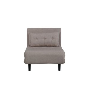 VENTURE DESIGN Vicky sovesofa, enkelt - brun polyester og sort stl (190x73)
