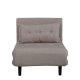 VENTURE DESIGN Vicky sovesofa, enkelt - brun polyester og svart stl (190x73)