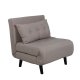 VENTURE DESIGN Vicky sovesofa, enkelt - brun polyester og svart stl (190x73)