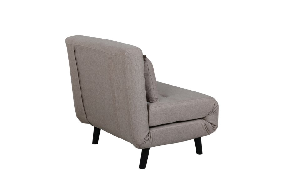VENTURE DESIGN Vicky sovesofa, enkelt - brun polyester og svart stl (190x73)