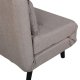 VENTURE DESIGN Vicky sovesofa, enkelt - brun polyester og svart stl (190x73)