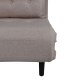 VENTURE DESIGN Vicky sovesofa, enkelt - brun polyester og svart stl (190x73)