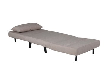 VENTURE DESIGN Vicky sovesofa, enkelt - brun polyester og svart stl (190x73)
