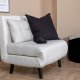VENTURE DESIGN Vicky sovesofa, enkelt - beige polyester og svart stl (190x73)