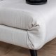 VENTURE DESIGN Vicky sovesofa, enkelt - beige polyester og svart stl (190x73)