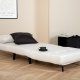 VENTURE DESIGN Vicky sovesofa, enkelt - beige polyester og svart stl (190x73)