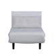 VENTURE DESIGN Vicky sovesofa, enkelt - beige polyester og svart stl (190x73)