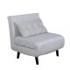 VENTURE DESIGN Vicky sovesofa, enkelt - beige polyester og svart stl (190x73)