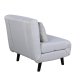 VENTURE DESIGN Vicky sovesofa, enkelt - beige polyester og svart stl (190x73)