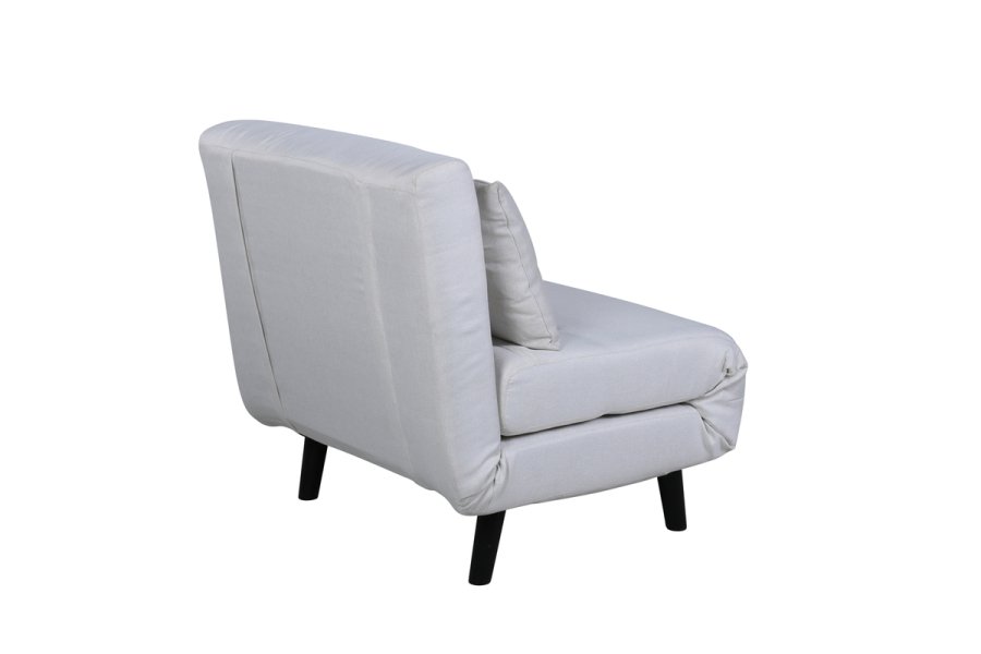 VENTURE DESIGN Vicky sovesofa, enkelt - beige polyester og svart stl (190x73)