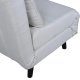 VENTURE DESIGN Vicky sovesofa, enkelt - beige polyester og svart stl (190x73)