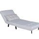 VENTURE DESIGN Vicky sovesofa, enkelt - beige polyester og svart stl (190x73)