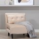 VENTURE DESIGN Vicky sovesofa, enkelt - beige flyel og svart stl (190x73)