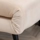 VENTURE DESIGN Vicky sovesofa, enkelt - beige flyel og svart stl (190x73)