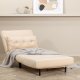 VENTURE DESIGN Vicky sovesofa, enkelt - beige flyel og svart stl (190x73)