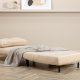 VENTURE DESIGN Vicky sovesofa, enkelt - beige flyel og svart stl (190x73)