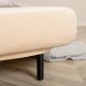 VENTURE DESIGN Vicky sovesofa, enkelt - beige flyel og svart stl (190x73)